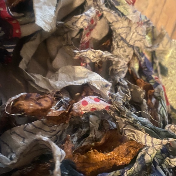 CHAN LUU LUX RARE FRINGE WOOL-SILK Scarf UNIQUE BOHOMIAN - Picture 8 of 8